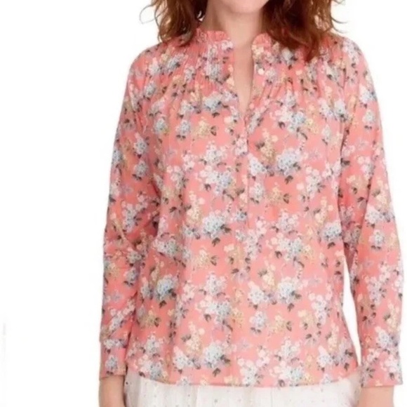 J. Crew with Liberty of London Fabric Josephine Popover Top size 16 - Picture 3 of 15